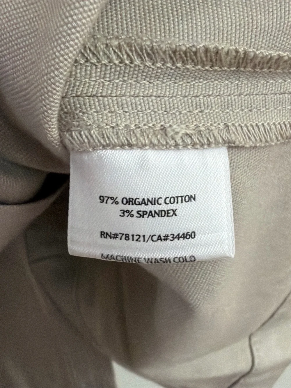 Eileen Fisher XL Muslin Notch Collar Jacket Khaki Beige Blazer Organic Cotton